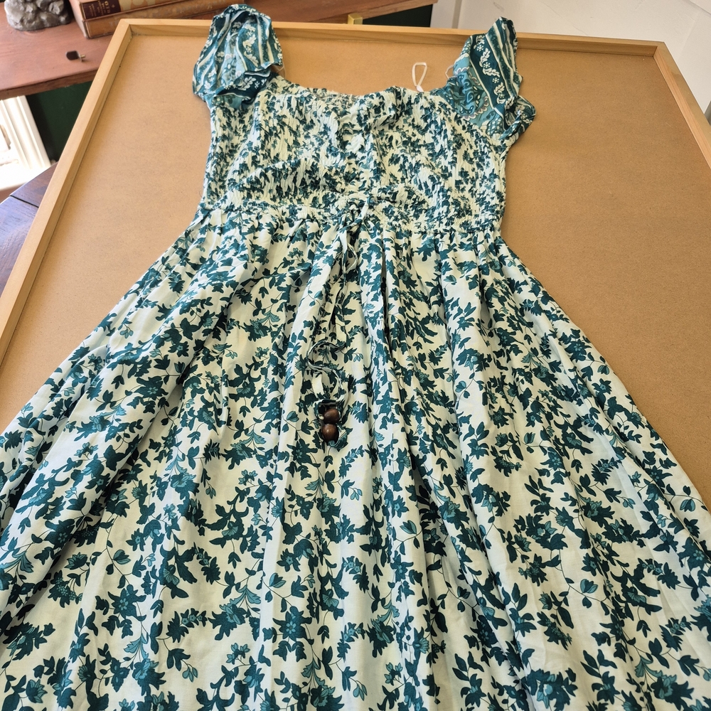 Dress Day Teal Floral Maxi Dress - Picture 2 of 9